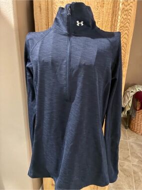 Under Armour Women’s Navy 1/2-Zip  Long Sleeve (Also selling matching leggings).